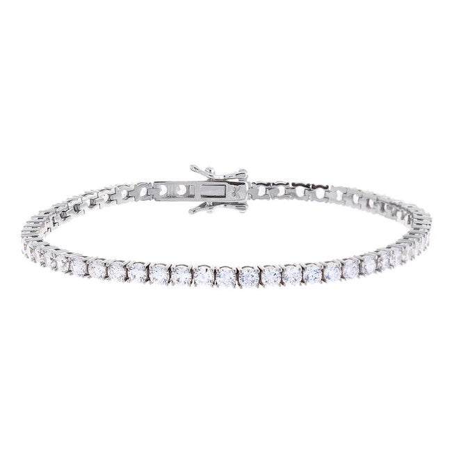 Classic Tennis Bracelet, Gold / Silver, hi-res image number null