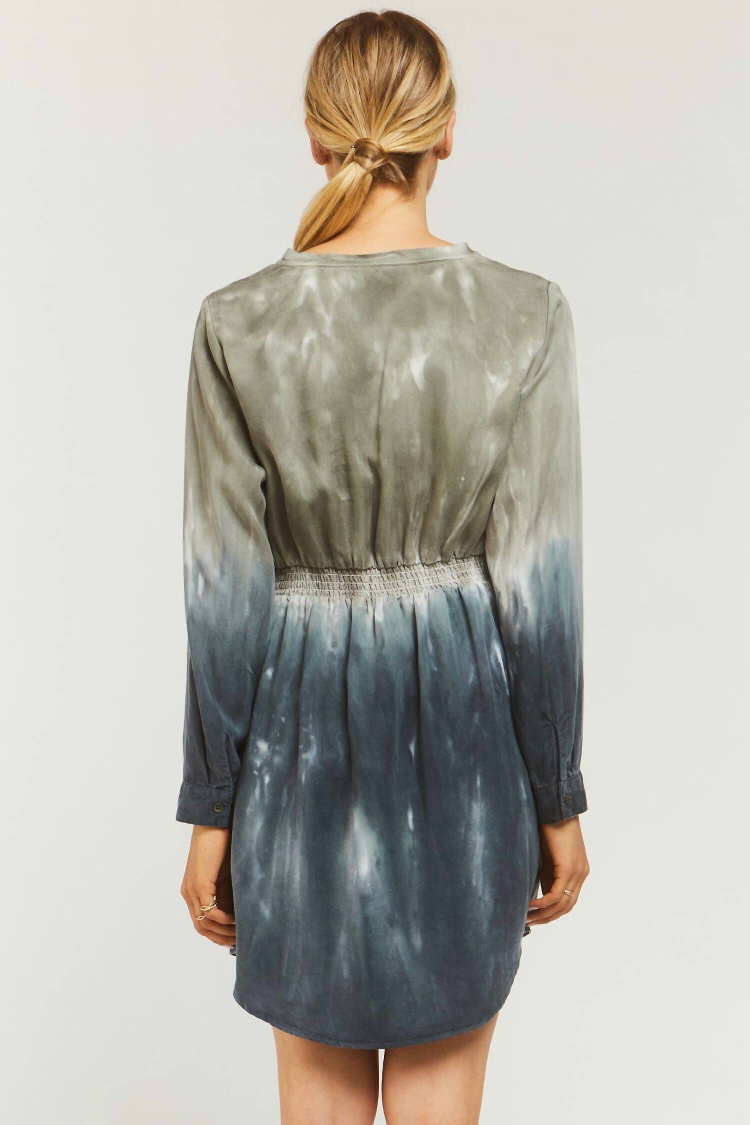 PAISON OMBRE TIE DYE DRESS IN OLIVE, , alternate image number 2