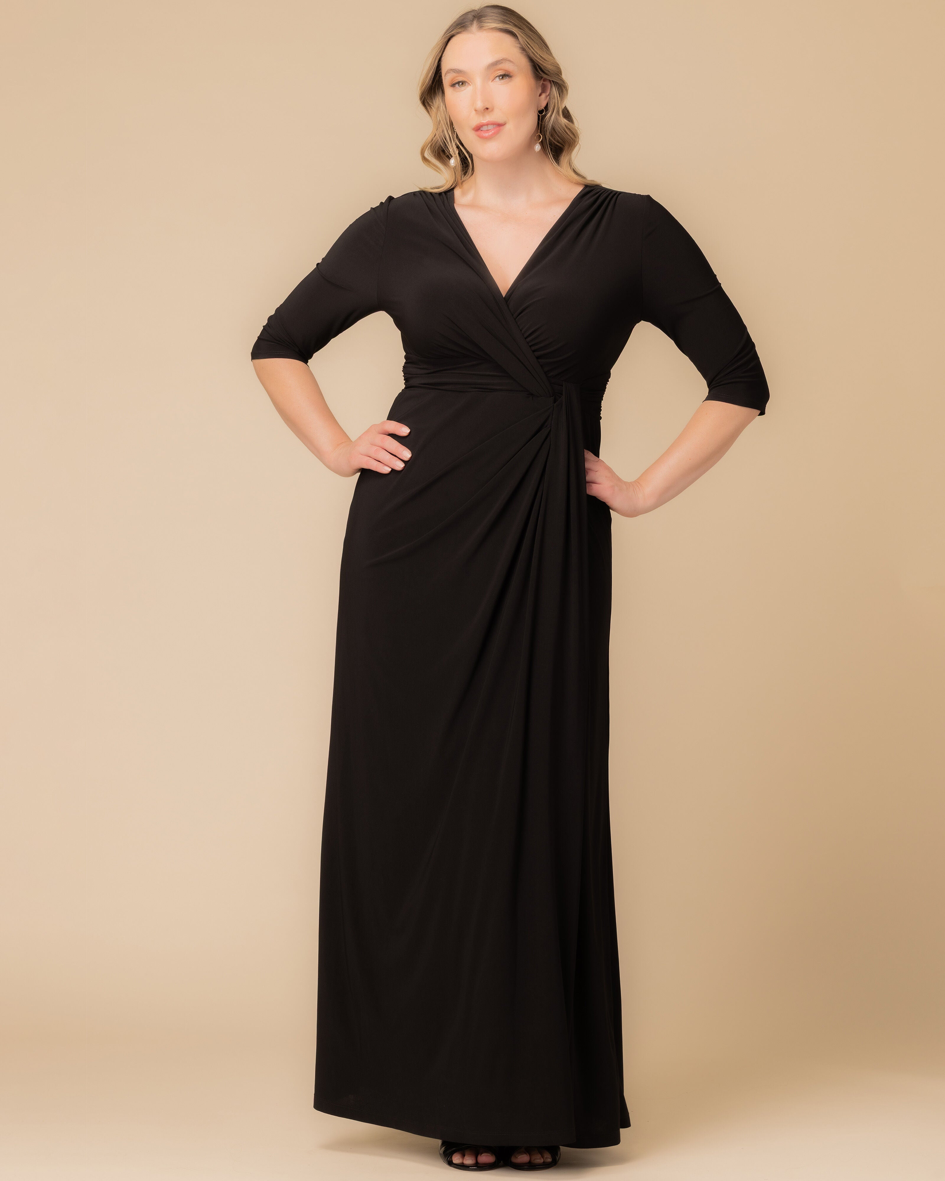 Evening Romance Gown, BLACK NOIR / Black, alternate image number 3