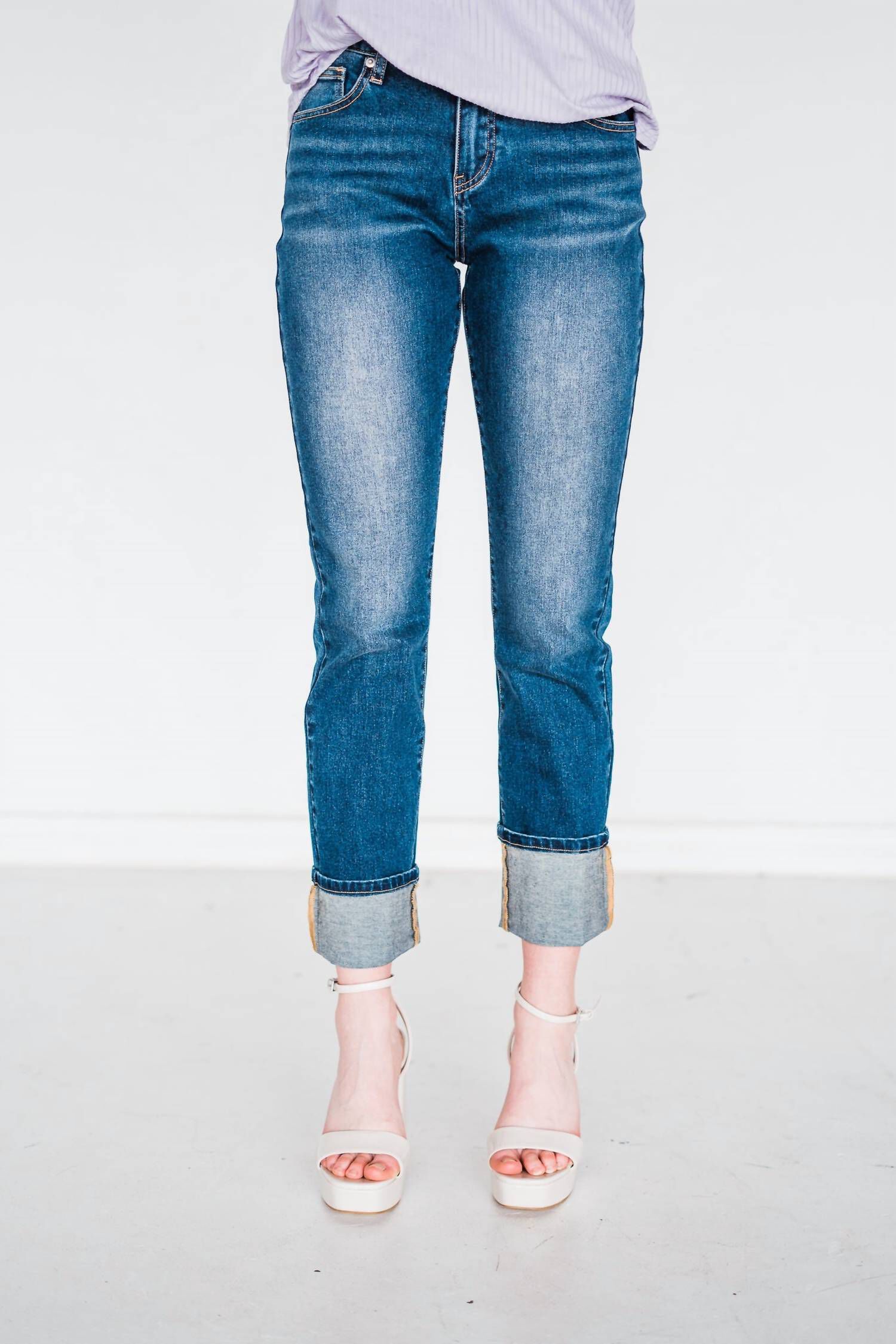 BOYFRIEND JEANS IN DARK WASH, Dark Wash / Destructed Dark Wash, alternate image number 3