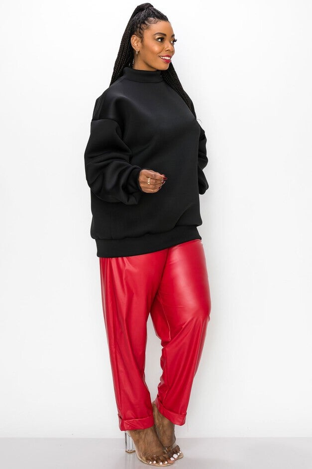NEOPRENE SWEATSHIRT, Black / Black, alternate image number null