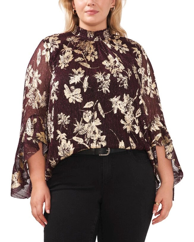 Paige Bell Sleeve Blouse, DARK WINE / Burgundy, hi-res image number 0