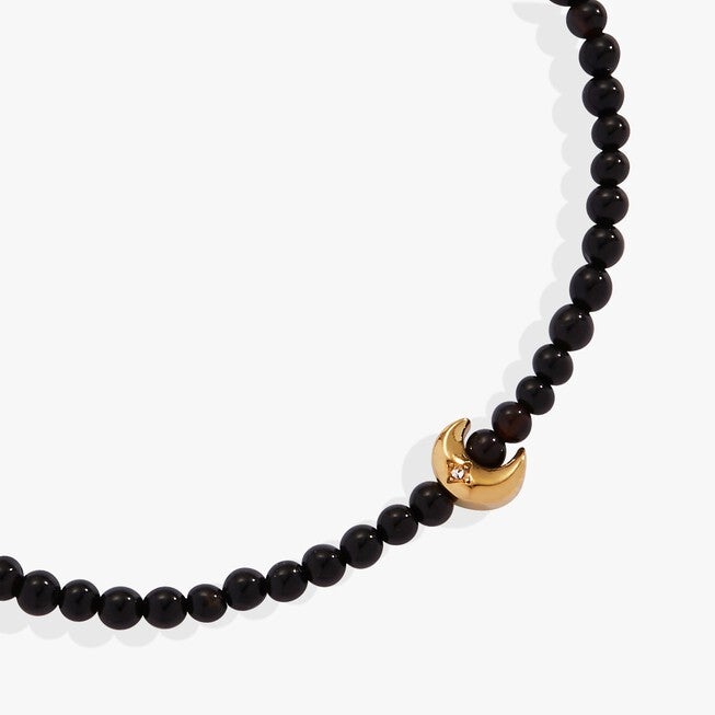 Moon Onyx Mini Stretch Bracelet, Onyx / Black, alternate image number 1