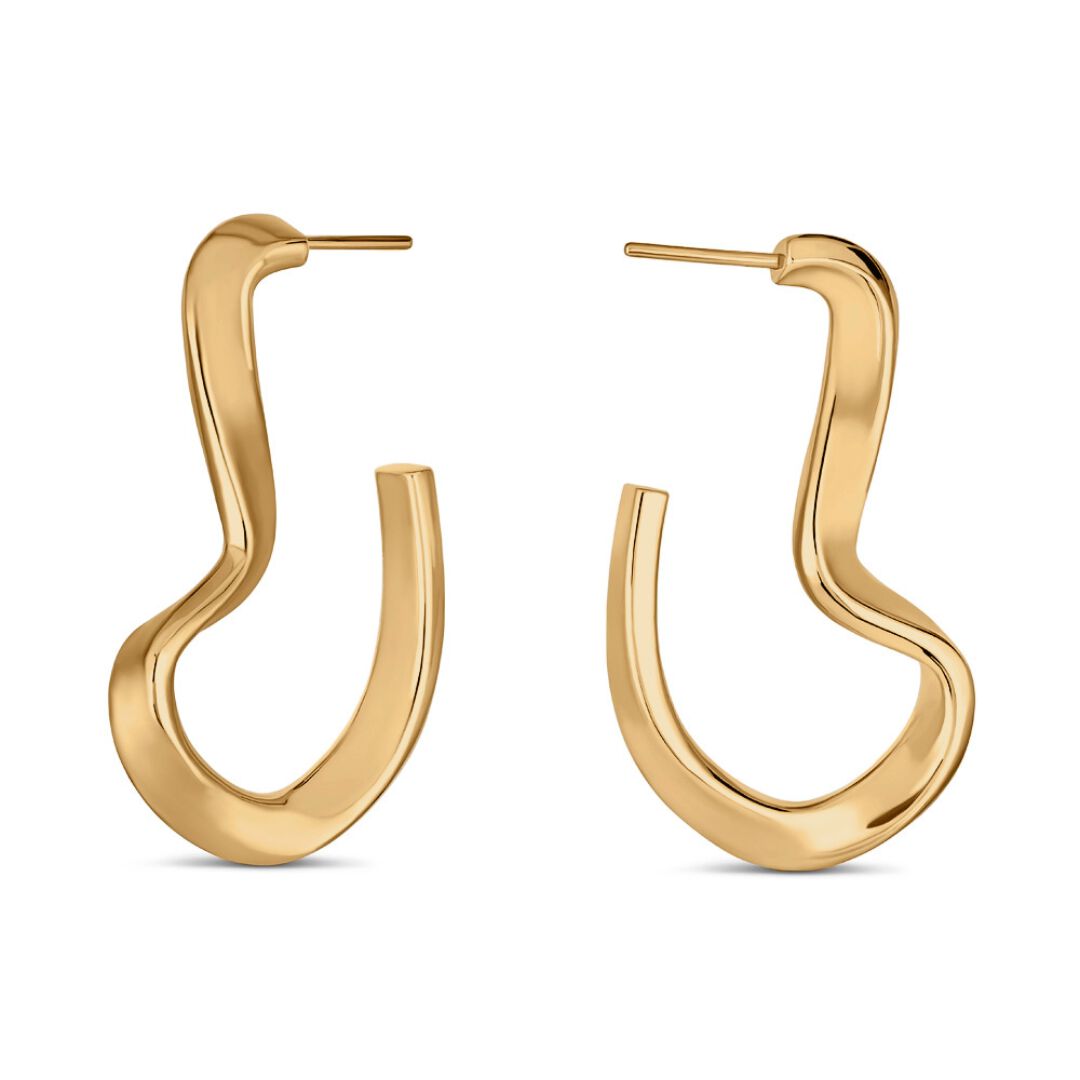 Sahab Hoop Earrings, Gold / Gold, hi-res image number 0