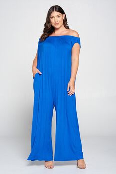 Off Shoulder Full Length Jumpsuit
