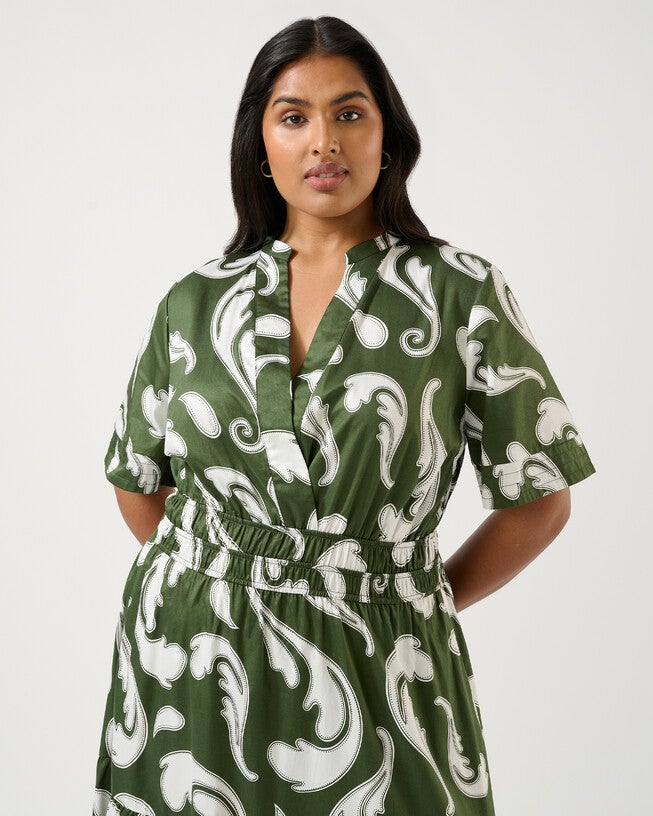 SANDSWEPT DRESS, Print / Kelly Green, alternate image number 2