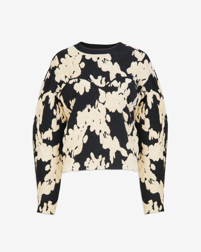 Enzi Knit Top, PebbleBlack / Cream, hi-res image number null