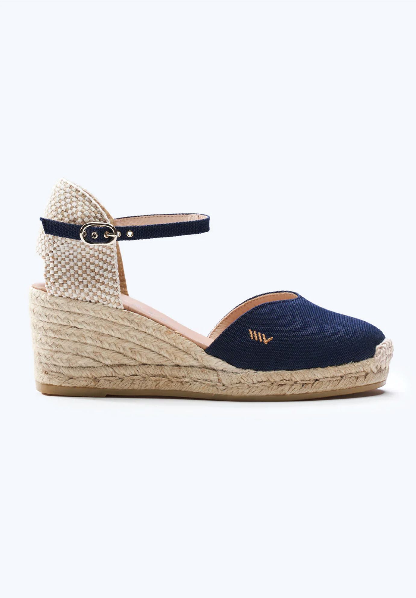 Reus Canvas Espadrille Wedges, Navy / Navy, hi-res image number 0