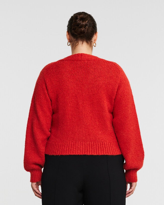 Embellished Red Knitted Cardigan, , alternate image number 8
