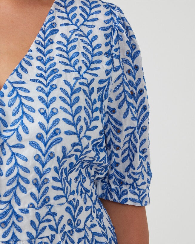 La Croisette Cotton Mini Dress, BlueMilk / Azure Blue, alternate image number null