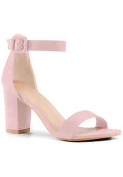 Ankle Strap Open Toe Chunky High Heels Sandals