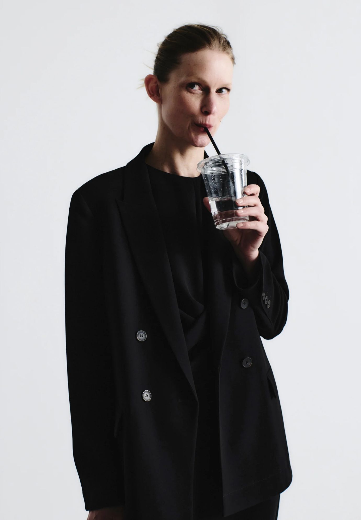 Luz Dress - Everyday Crepe, Black / Black, alternate image number 5