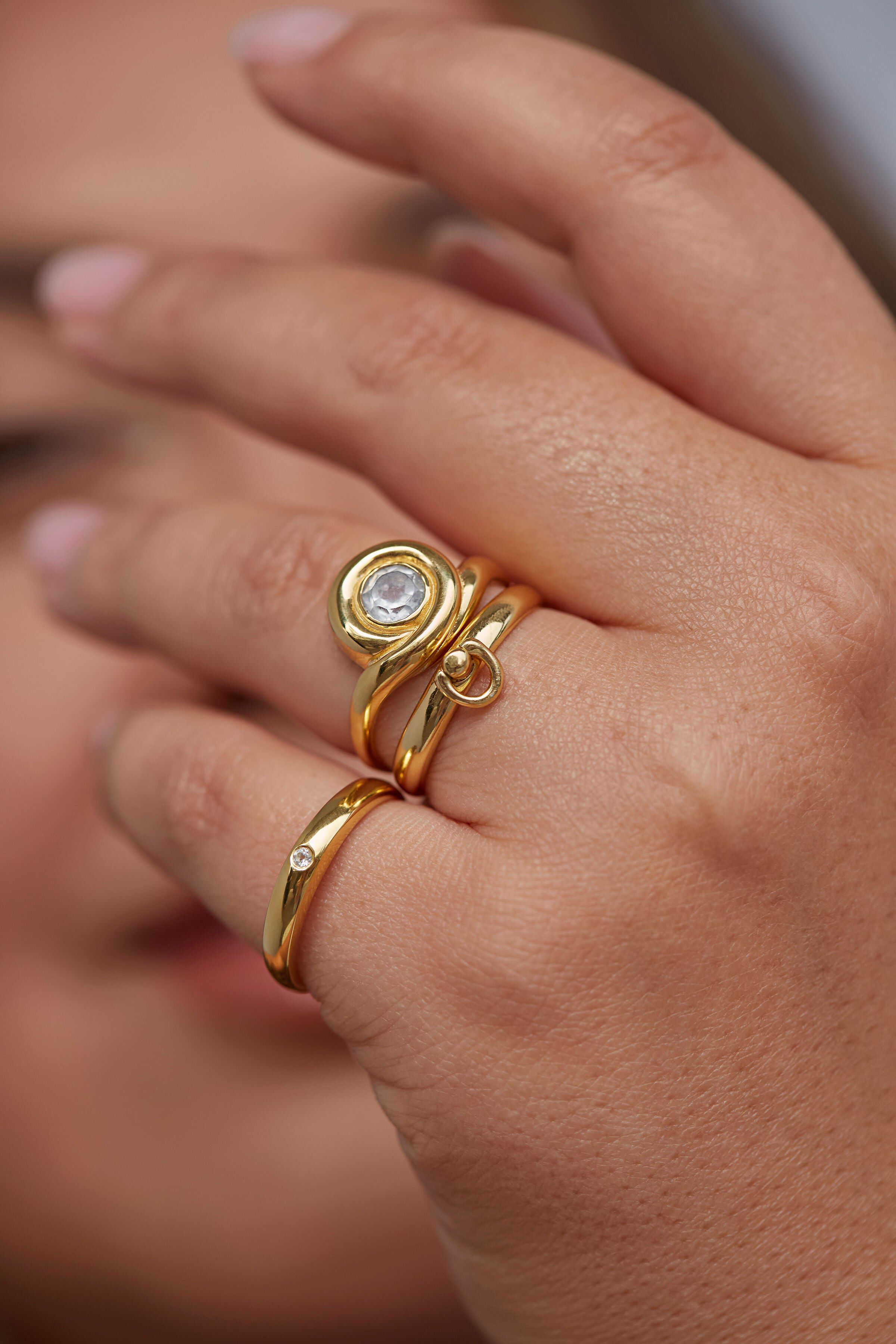 The Flow Ring | Gold, Gold / Gold, alternate image number 1