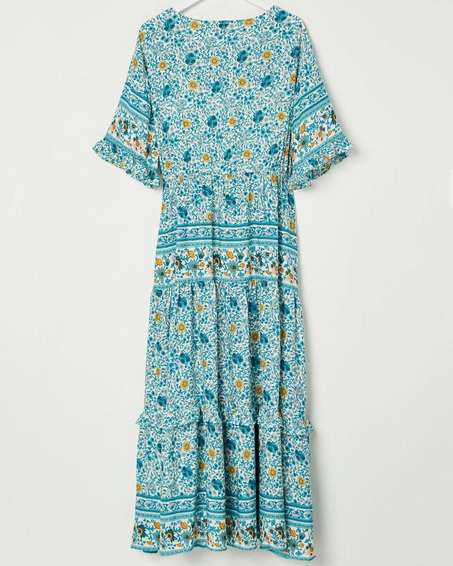 Verona Boho Bell Sleeve Maxi Dress, , alternate image number null