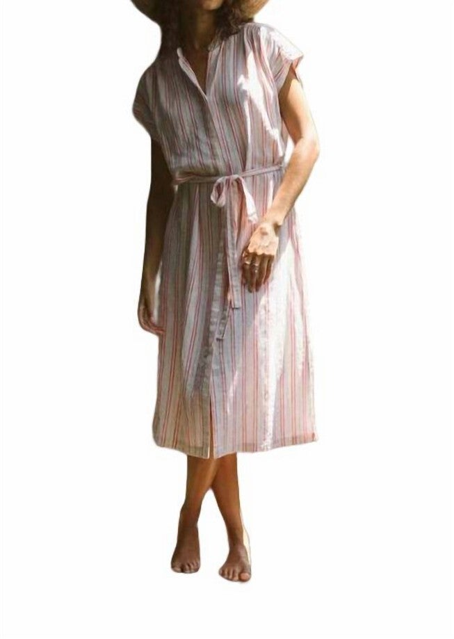 ASTRID DRESS IN TERRACE STRIPE, Terrace Stripe / White, hi-res image number null