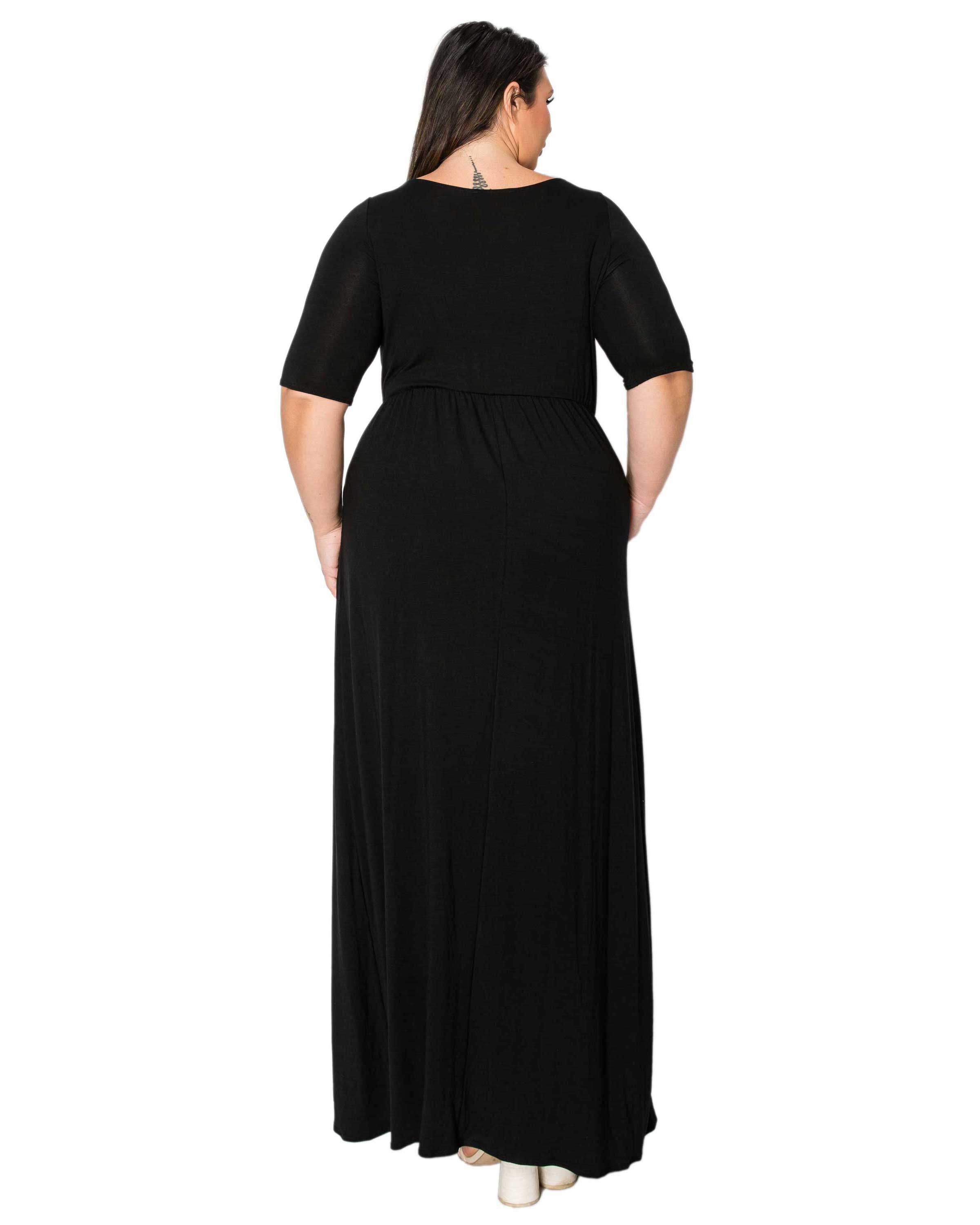 Eva Pocket Maxi Dress, Black / Black, alternate image number 2