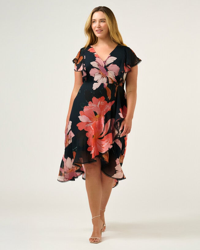 Elena Dress, NavyPeony / Navy, hi-res image number 0