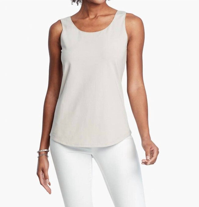 SHIRT TAIL PERFECT TAIL IN COBBLESTONE, Cobblestone / White, hi-res image number null