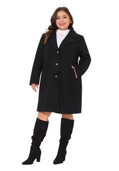 Single Breasted Notched Lapel Coat