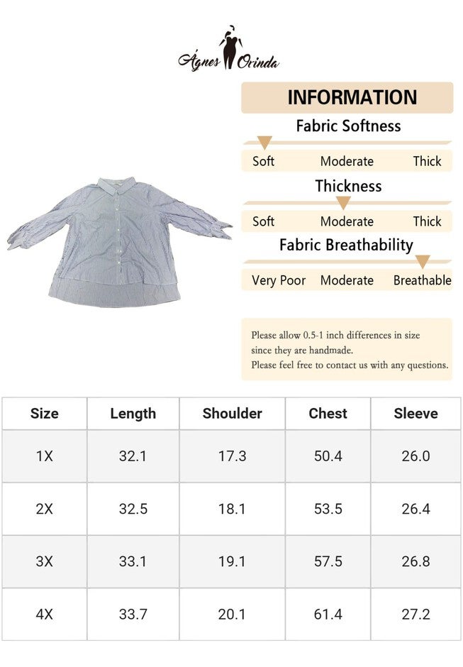 Button Down Collared Long Sleeve Work Striped Shirt, Blue / Light Blue, alternate image number 4