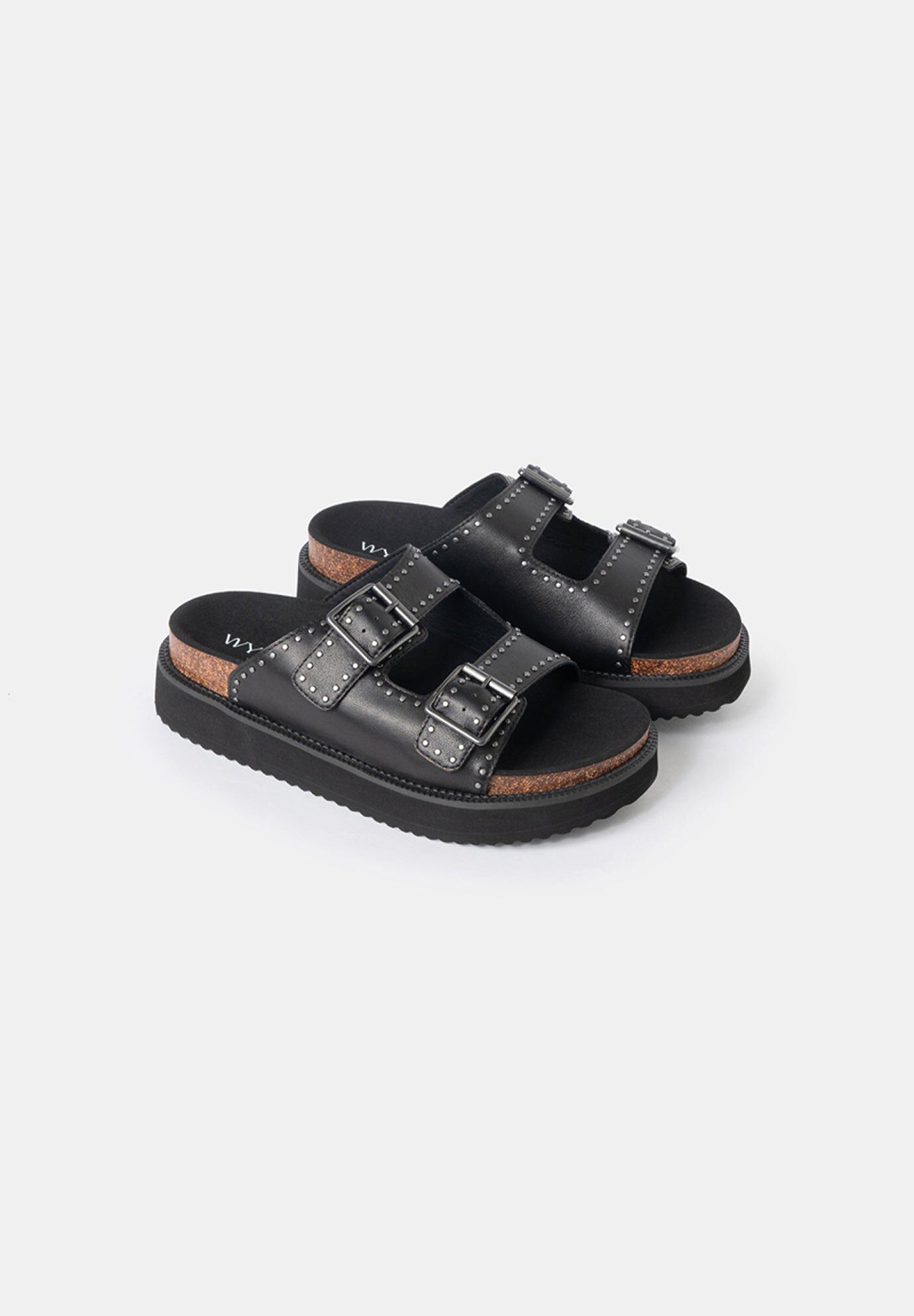 Murphy Footbed Slides, Black / Black, alternate image number 1