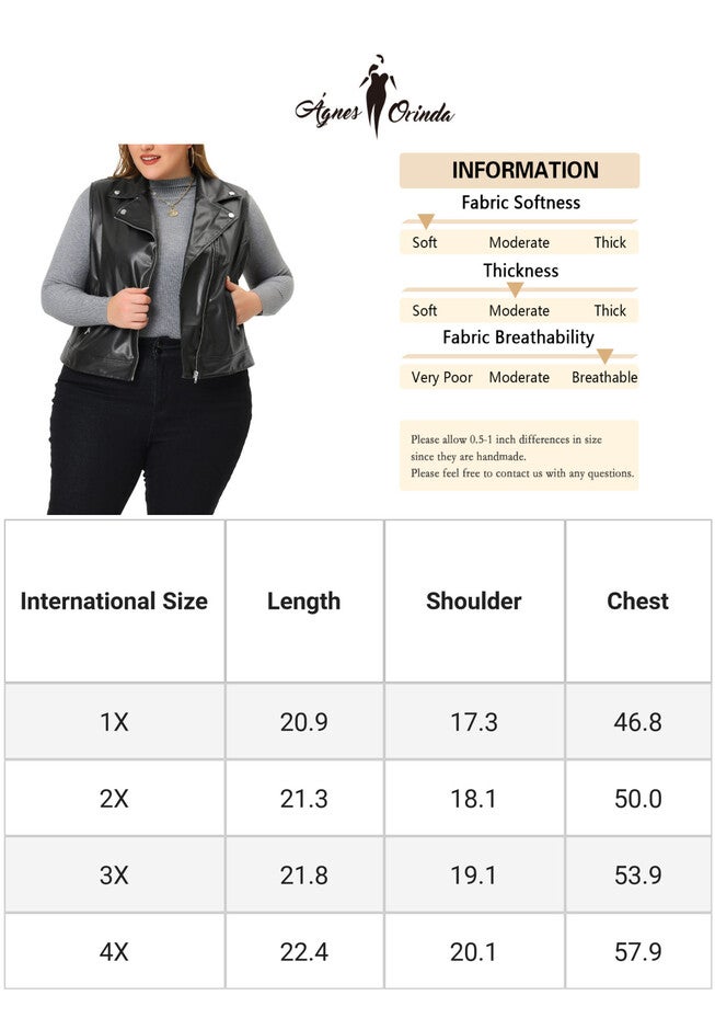 NOTCH LAPEL ZIPPER CLUB MOTORCYCLE FAUX LEATHER VEST, Black / Black, alternate image number 4
