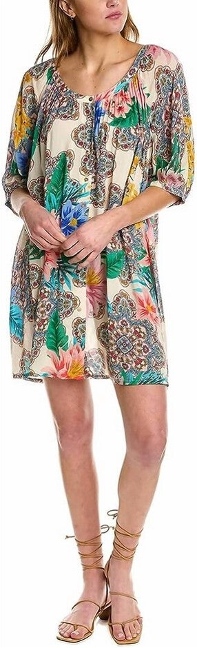 BRYONY MINI DRESS IN MULTI, Multi / Light Blue, hi-res image number 0