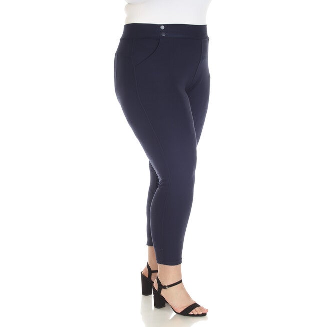 White Mark Super Soft Elastic Waistband Scuba Pants, , alternate image number null