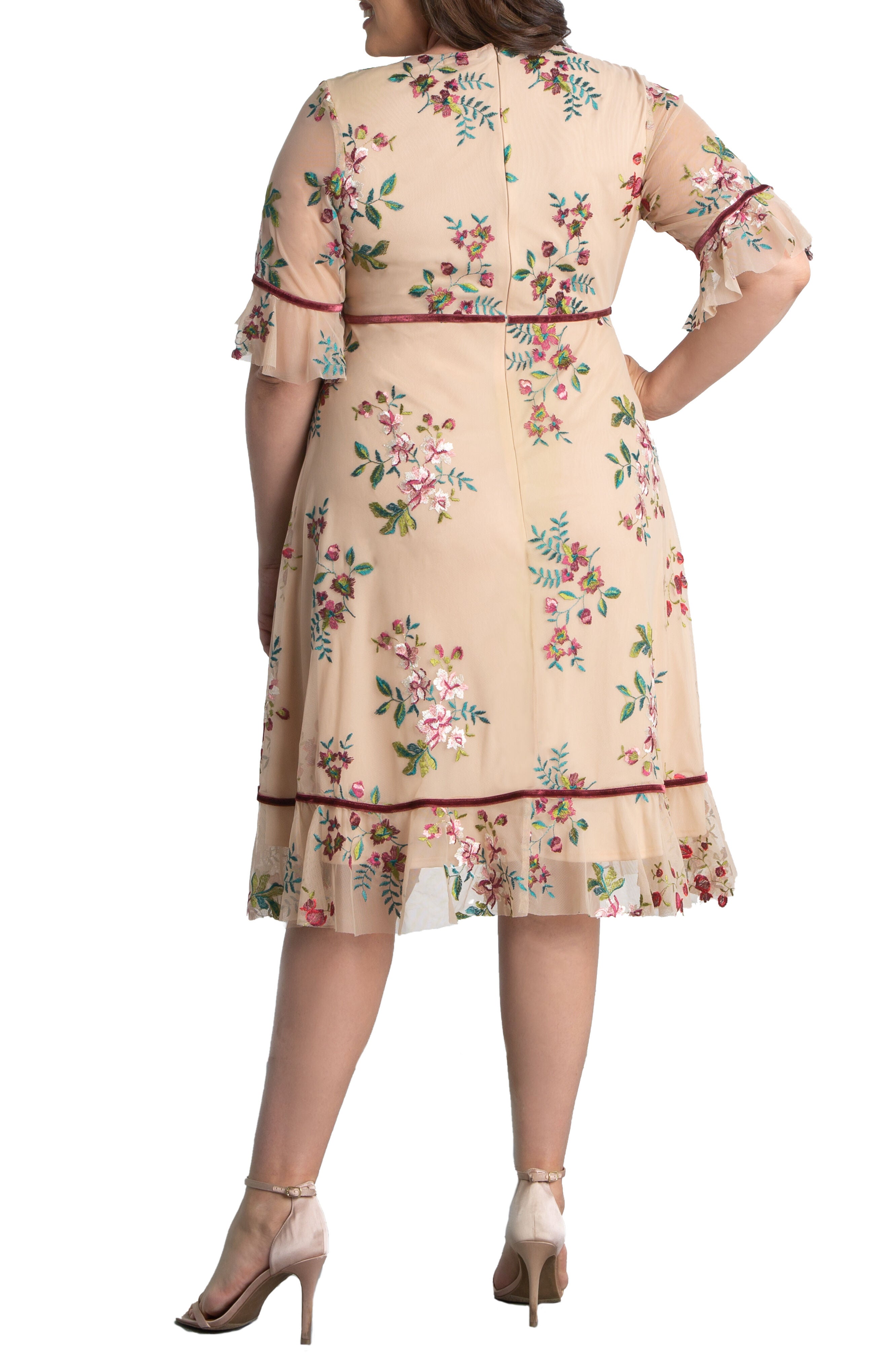 Wildflower Embroidered Dress, BLUSH / Mauve, alternate image number 4