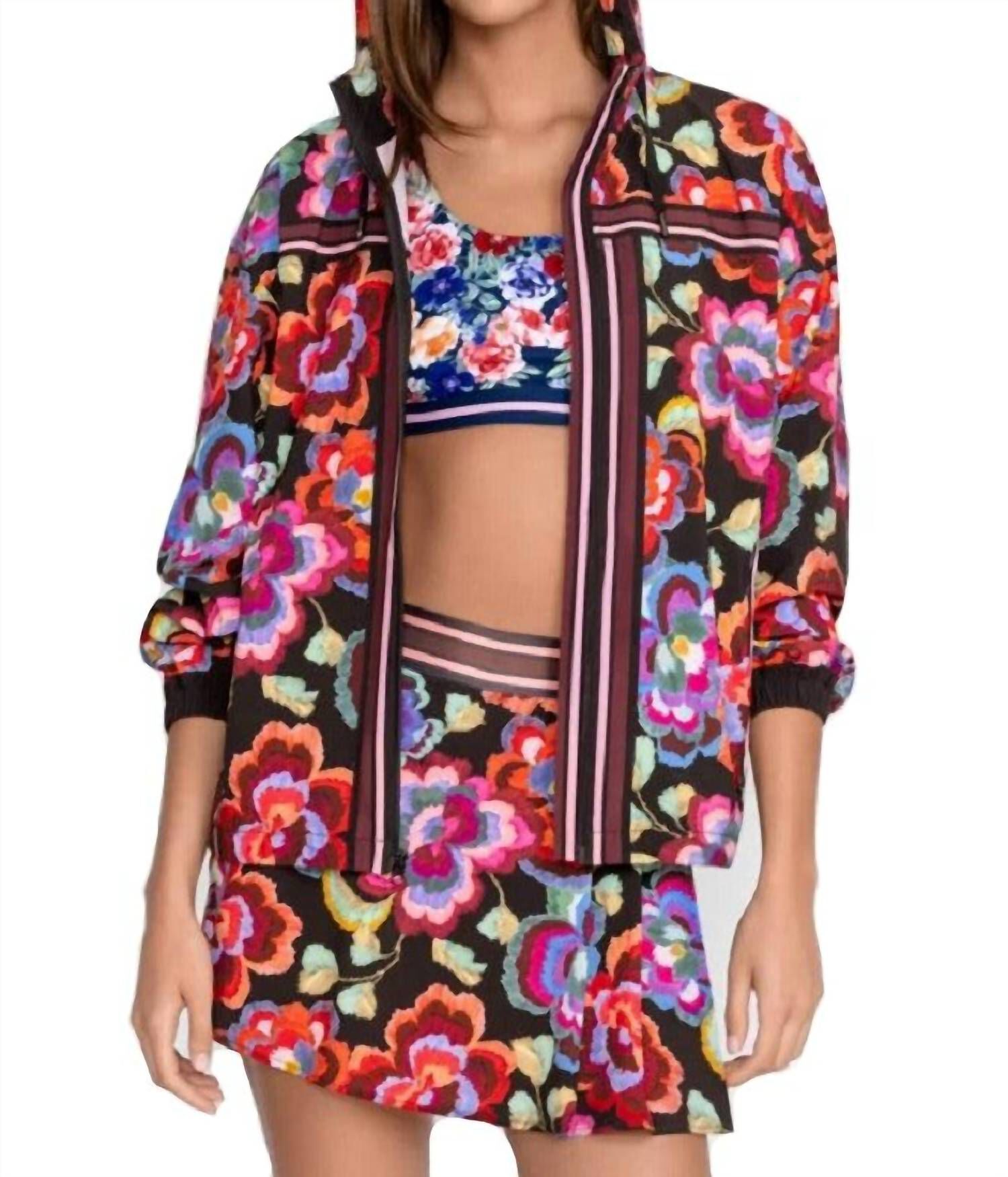 CALANTHE FULL ZIP JACKET IN MULTI, Multi / Black, hi-res image number 0