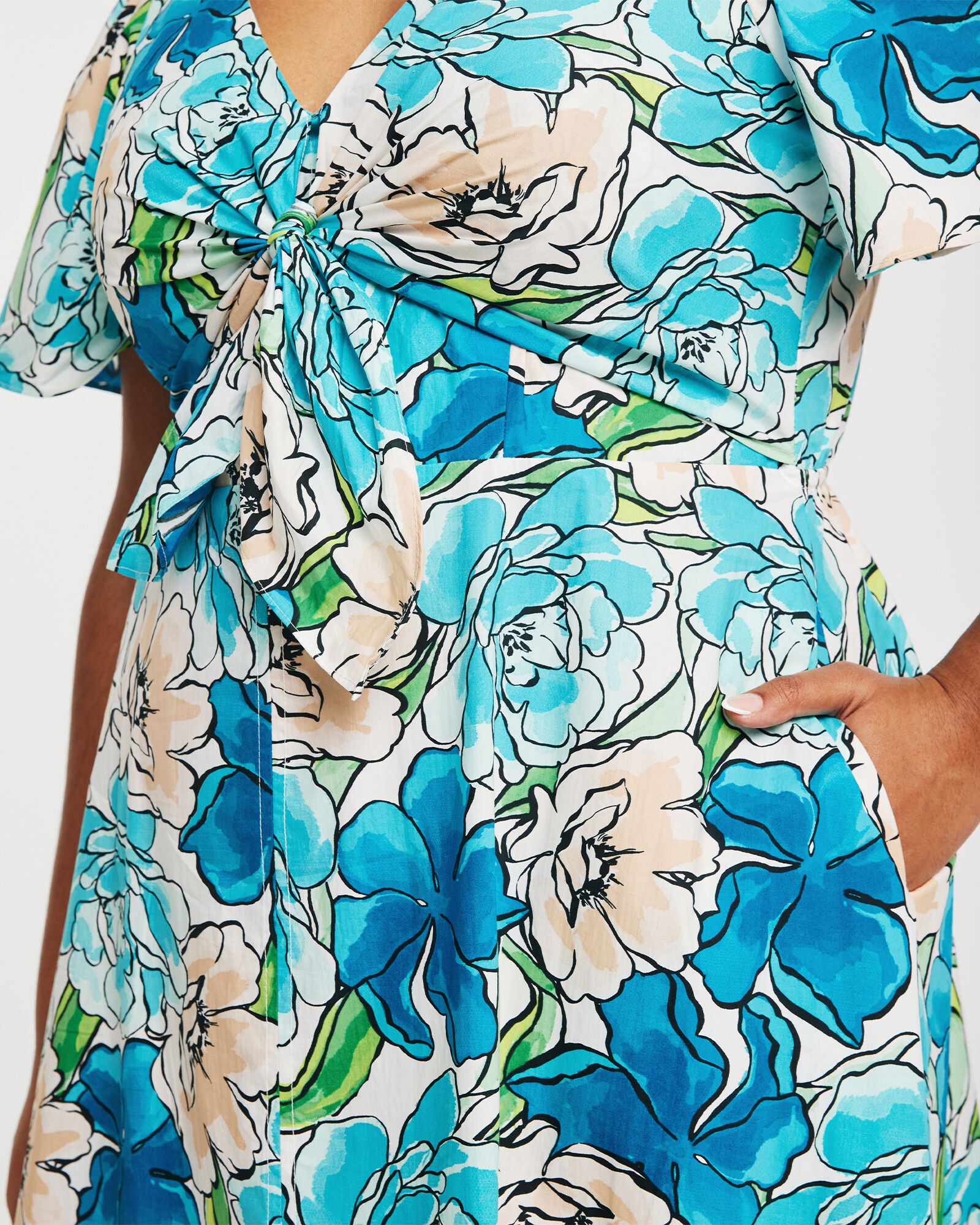 Nadja Midi Dress, Print / Light Blue, alternate image number 5