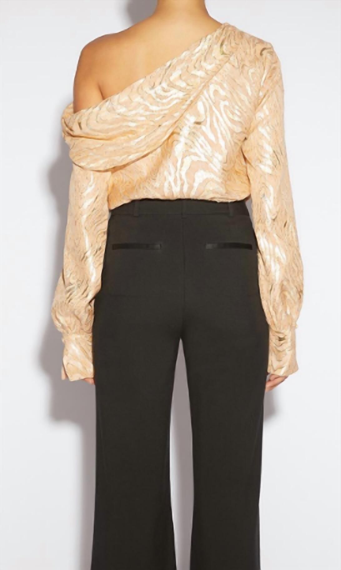 ALICE BLOUSE IN METALLIC APRICOT, , alternate image number 7