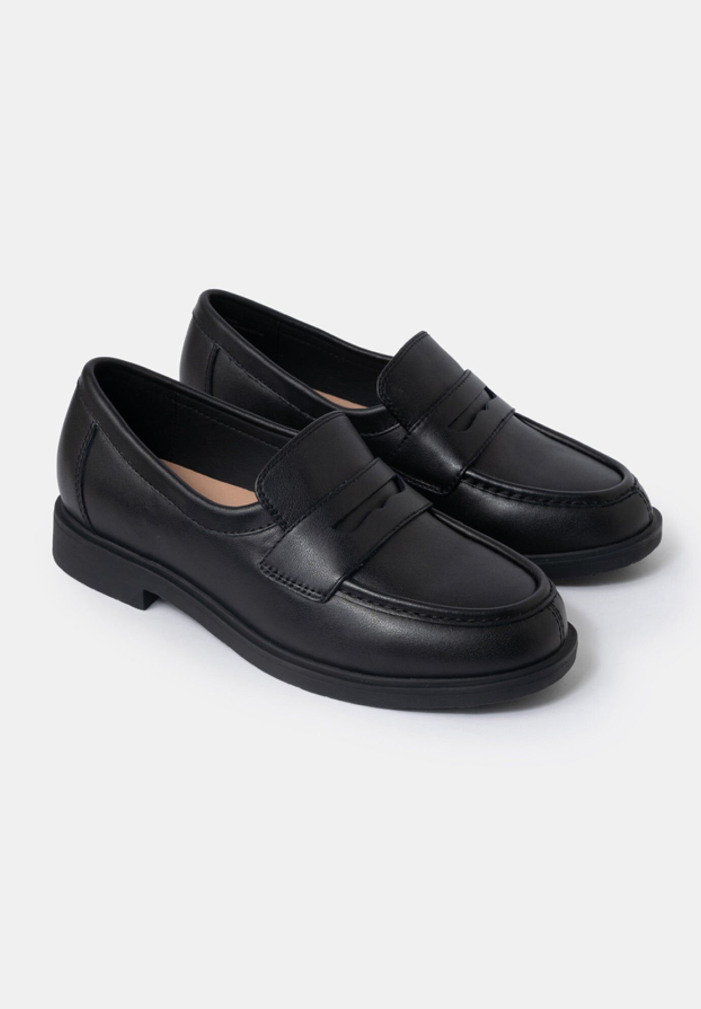 Reese Low Heel Classic Loafers, Black / Black, alternate image number 3