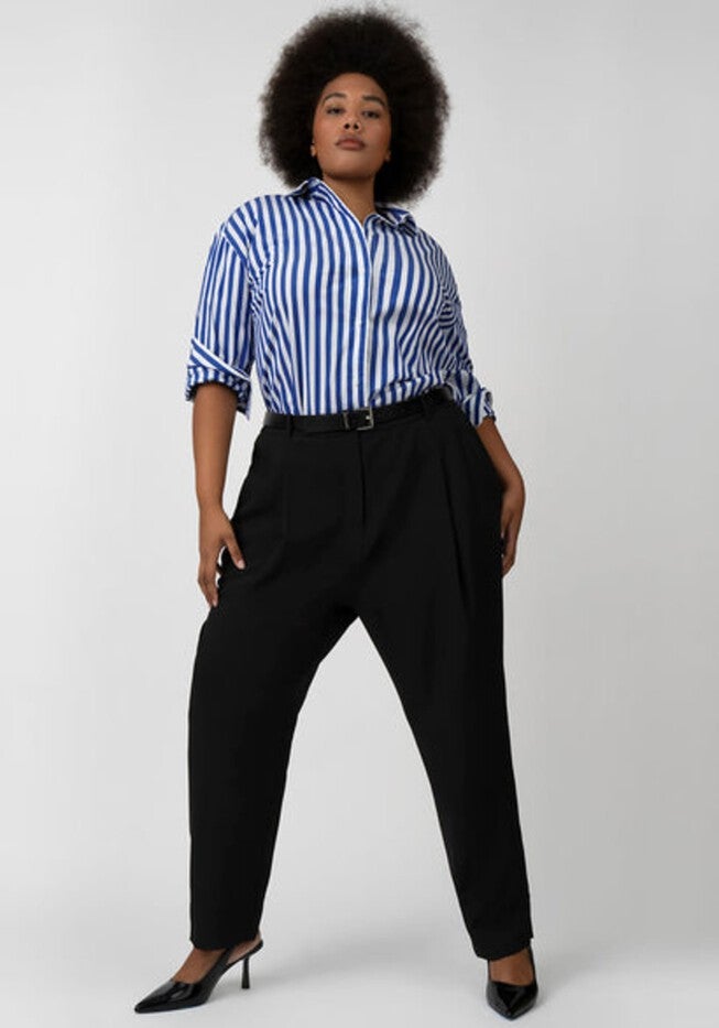 SIGNATURE TUNIC SHIRT - COBALT STRIPE, Cobalt Stripe / Cobalt, alternate image number null