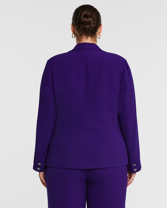 Clever Double Breasted Black Blazer, , alternate image number null