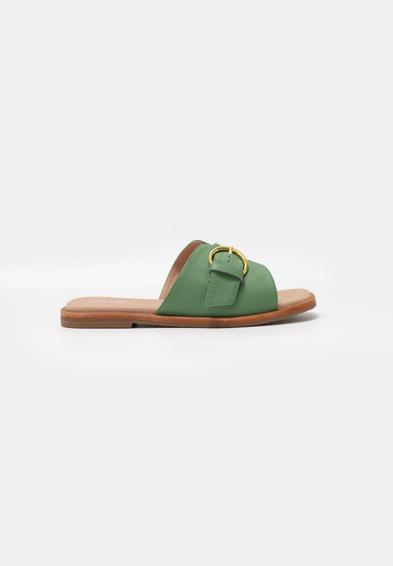 Marbella Buckle Flat Slides, Cactus / Forest Green, hi-res image number 0