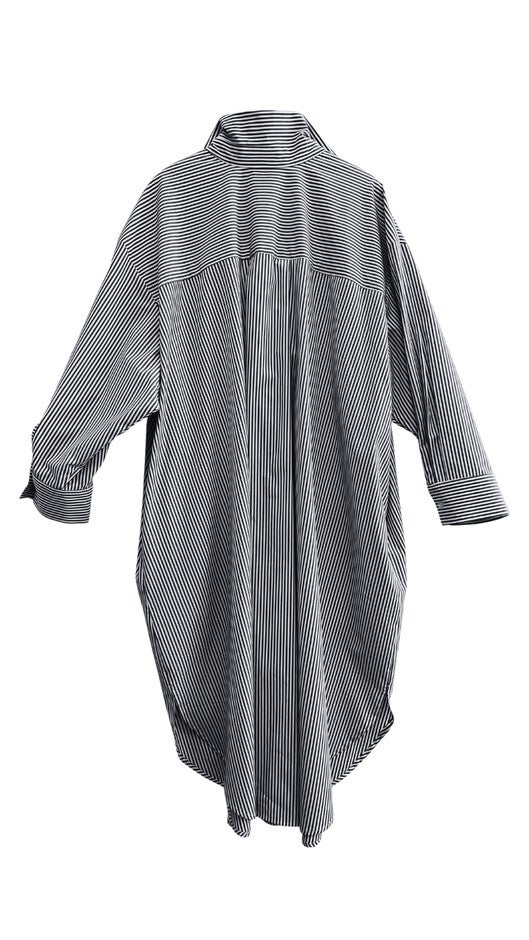 MIA OVERSIZED SHIRT DRESS, Black / Black, alternate image number null