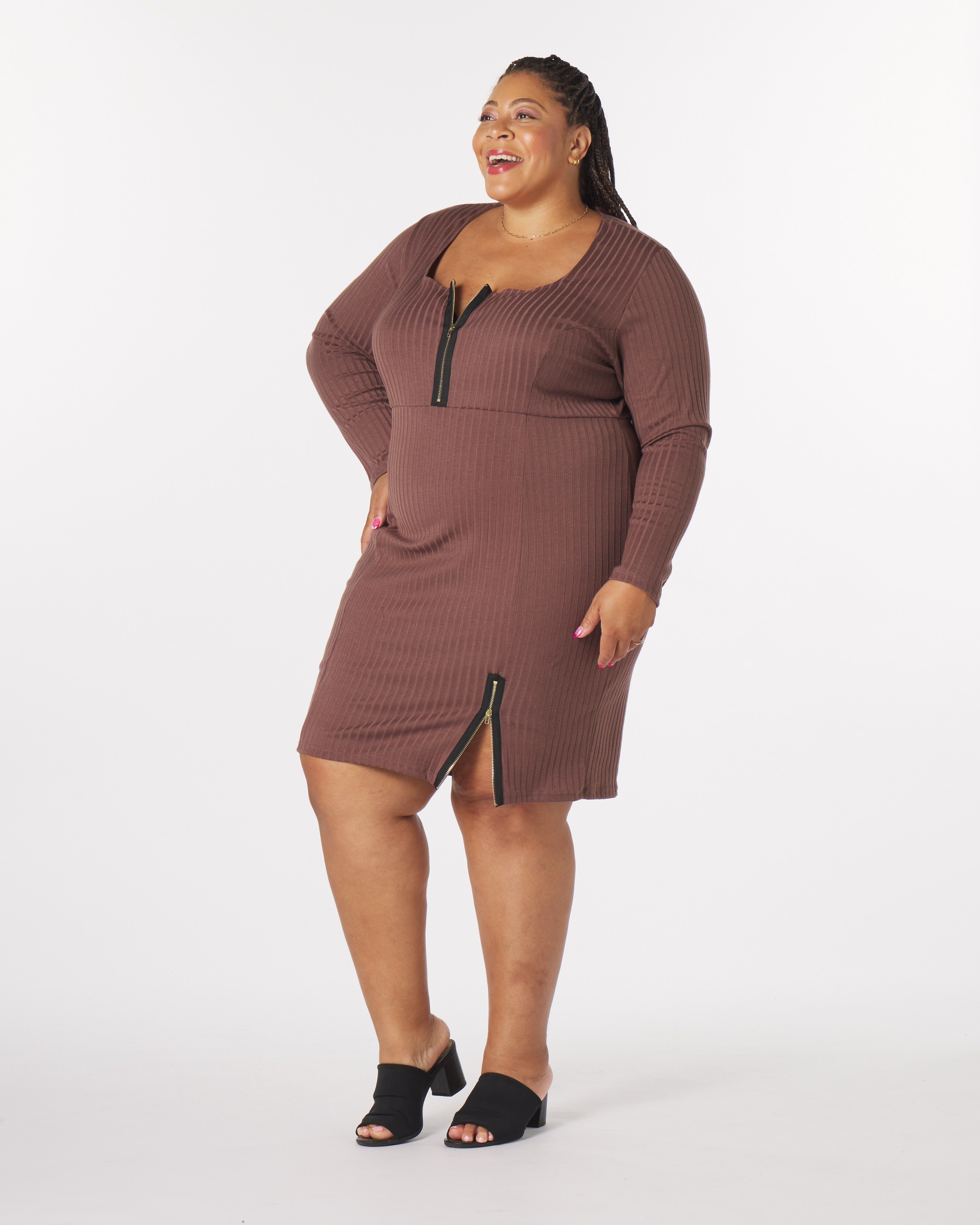 Liz Mini Dress, Acorn / Brown, alternate image number 1