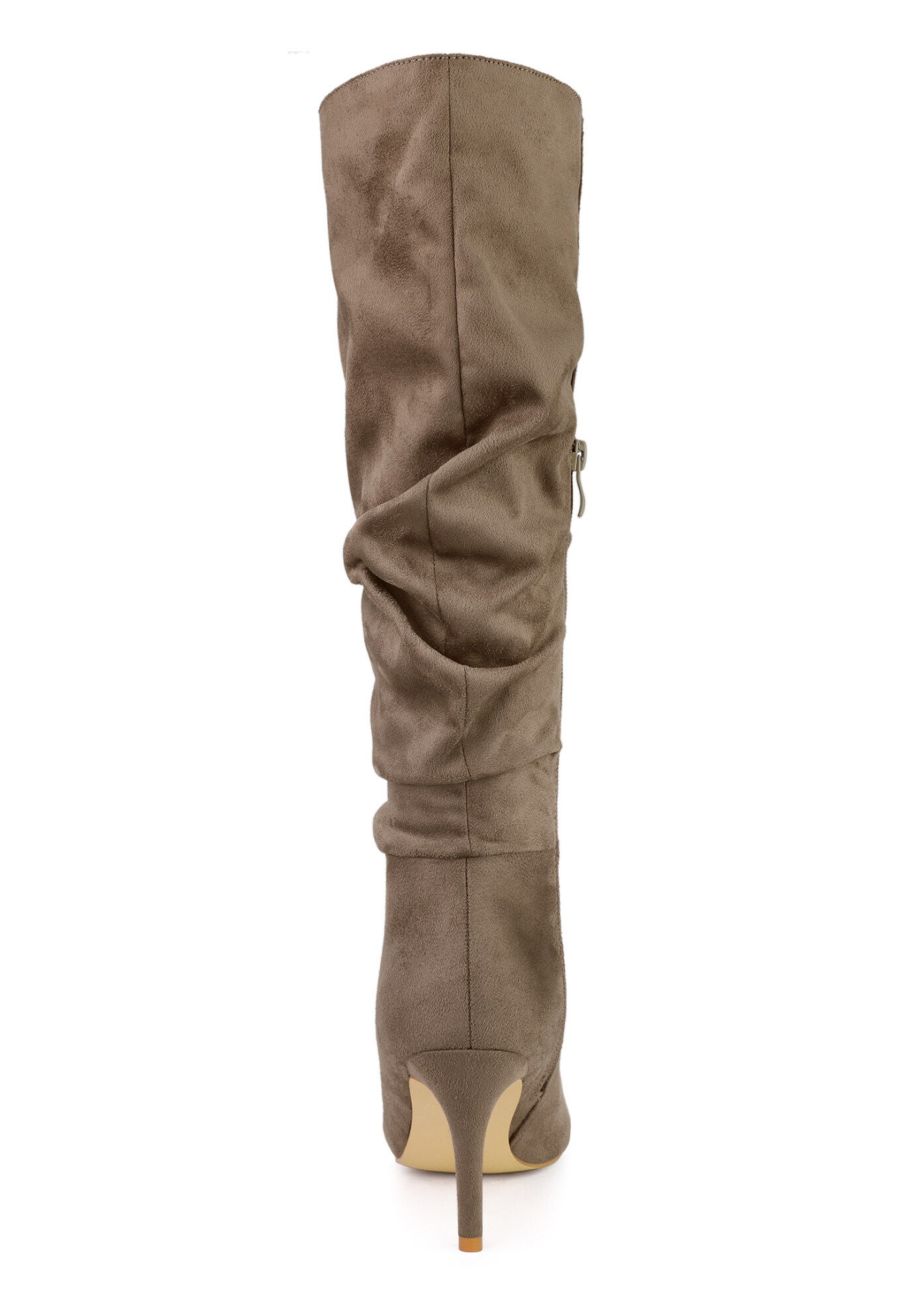 Slouch Pointed Toe Stiletto Heel Knee High Boots, Taupe / Taupe, alternate image number 2