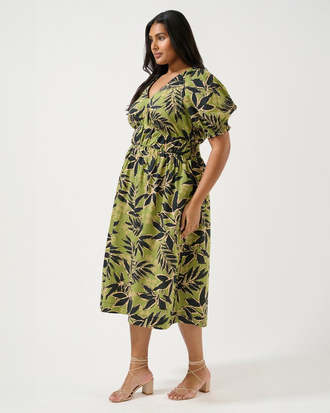 WILDLEAF DRESS, Print / Light Green, alternate image number 2