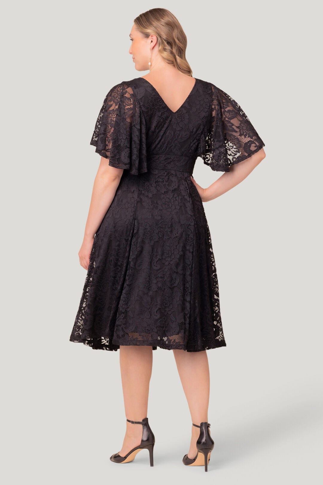 Camille Lace Cocktail Dress, ONYX / Black, alternate image number 3
