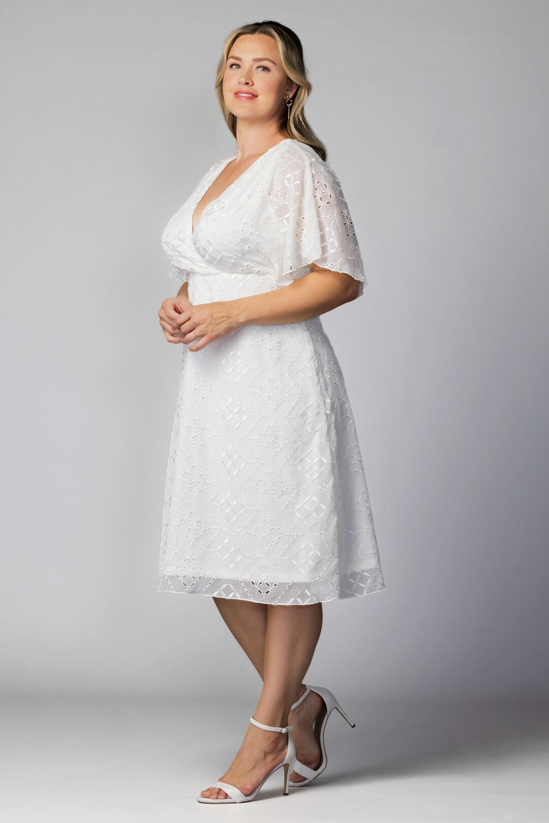 Heavenly Cocktail Dress, Ivory Eyelet / White, alternate image number 3