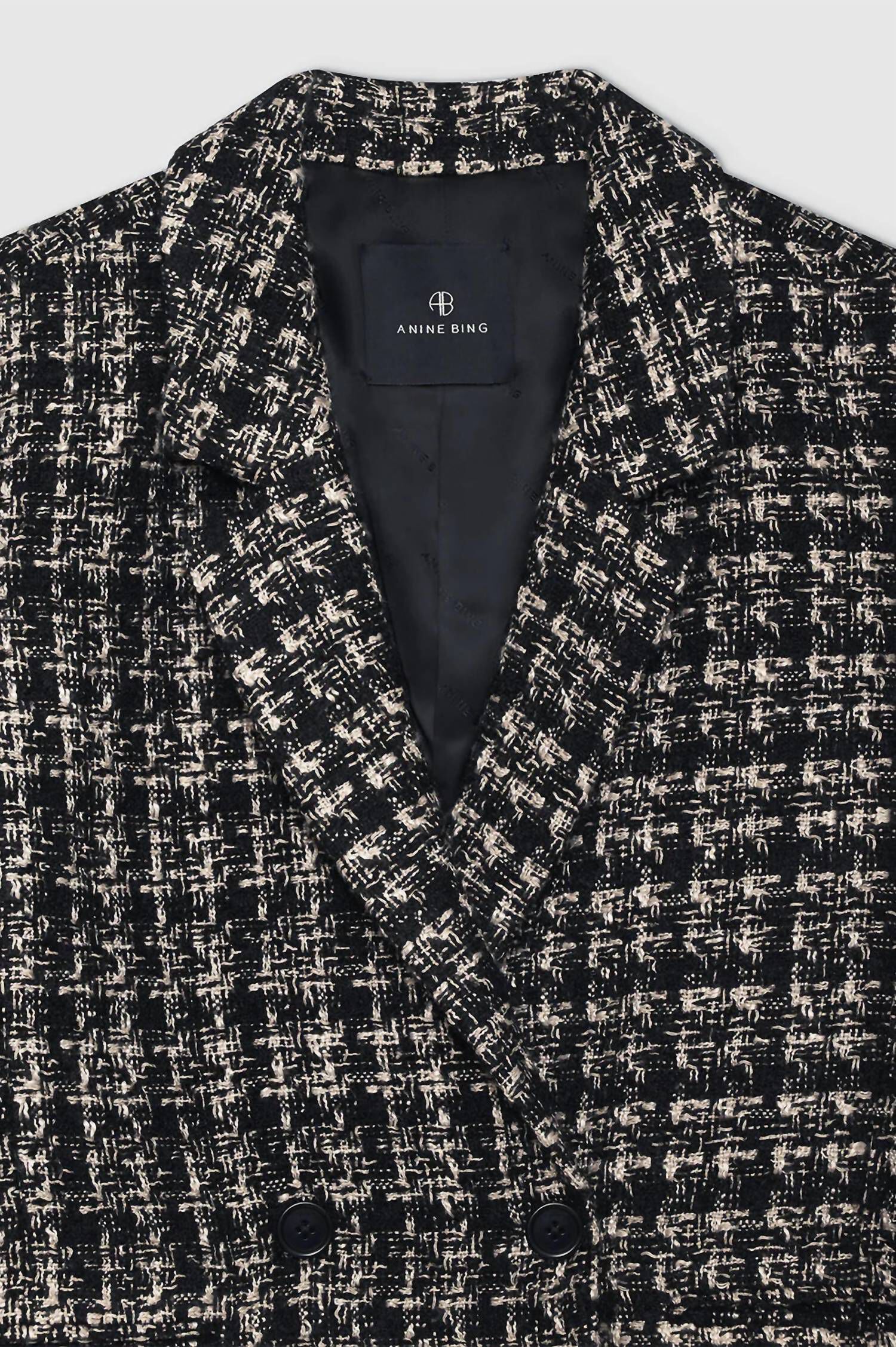 MADELEINE BLAZER IN TAN AND BLACK TWEED, , alternate image number 7