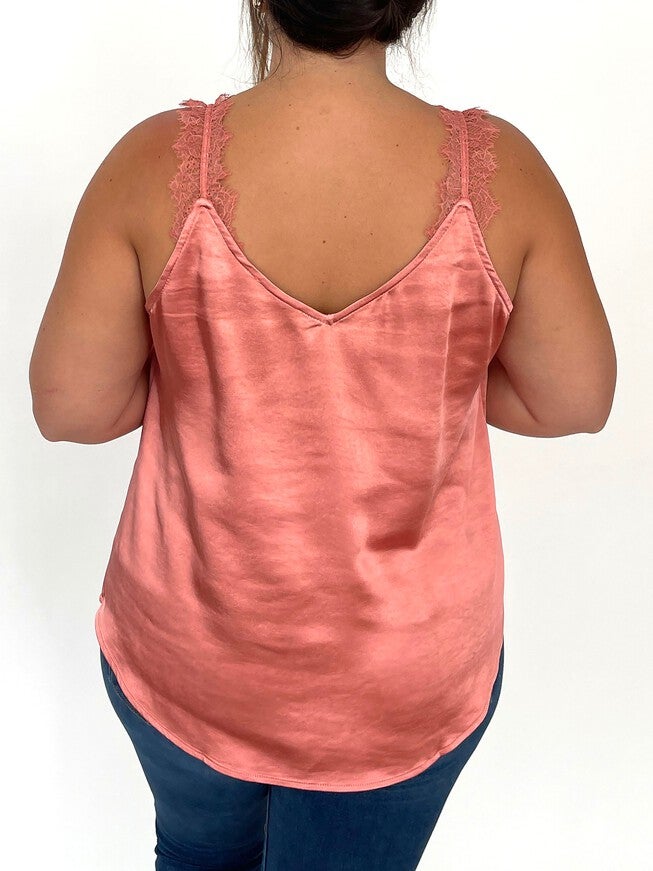 Dalea Lace Trim Cami, , alternate image number null