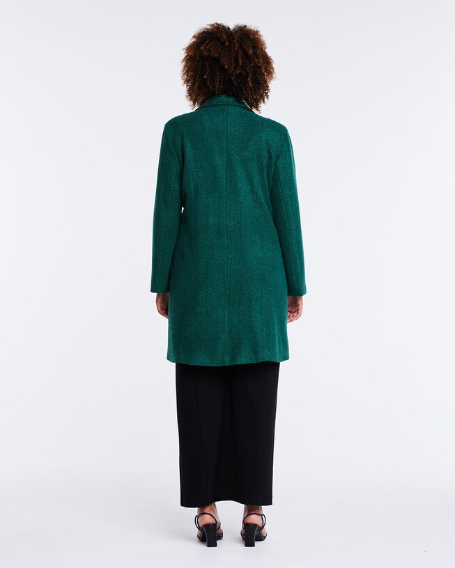 Wander Green Collared Coat, Emerald / Forest Green, alternate image number 2