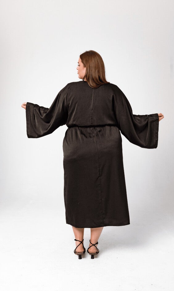 Alayiah Midi Dress, Black / Black, alternate image number 3
