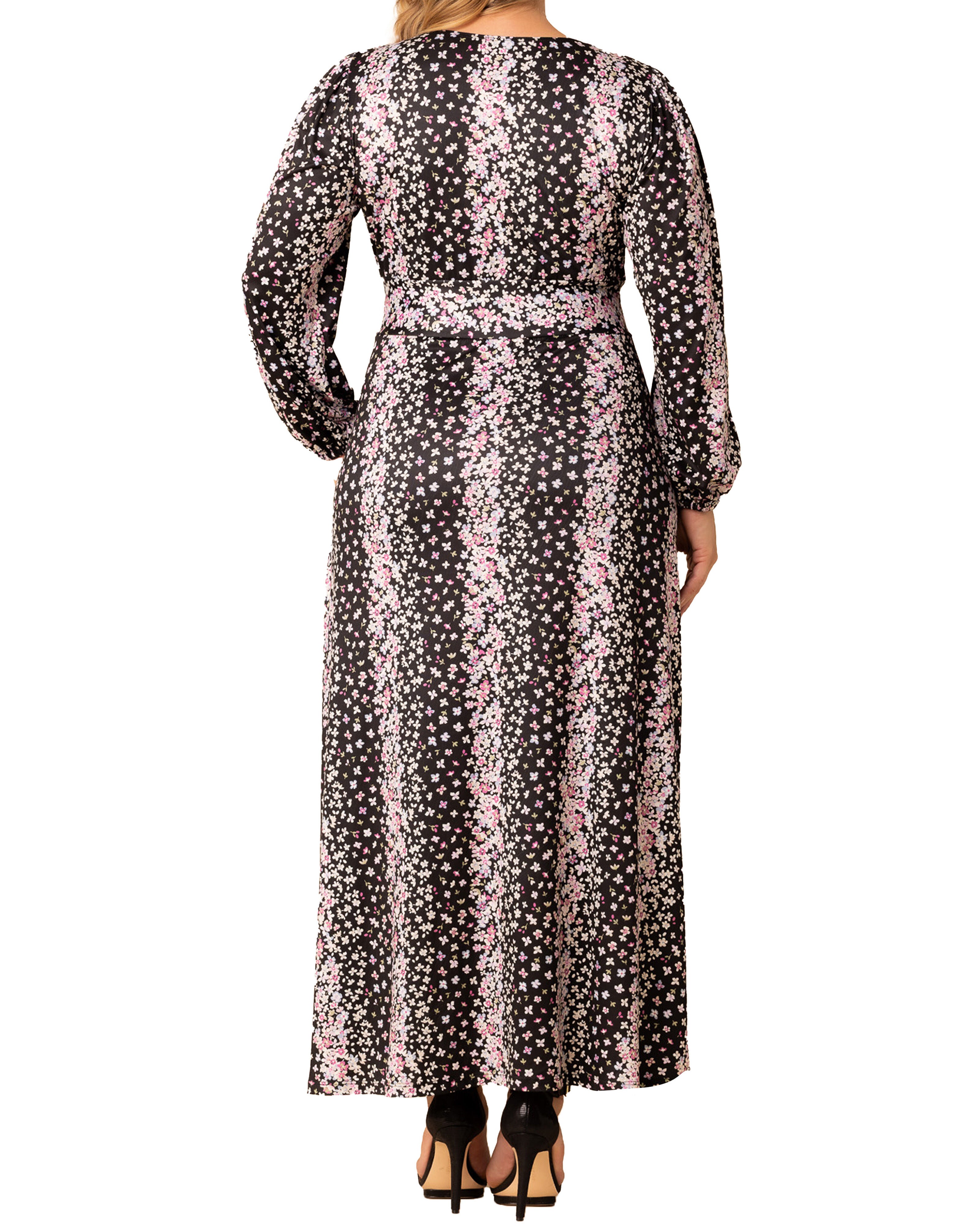 Kelsey Long Sleeve Maxi Dress, NIGHTSHADE FLORAL FALLS / Black, alternate image number 1