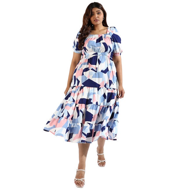 Women Graphic Design Casual Dresses, White / White, hi-res image number null