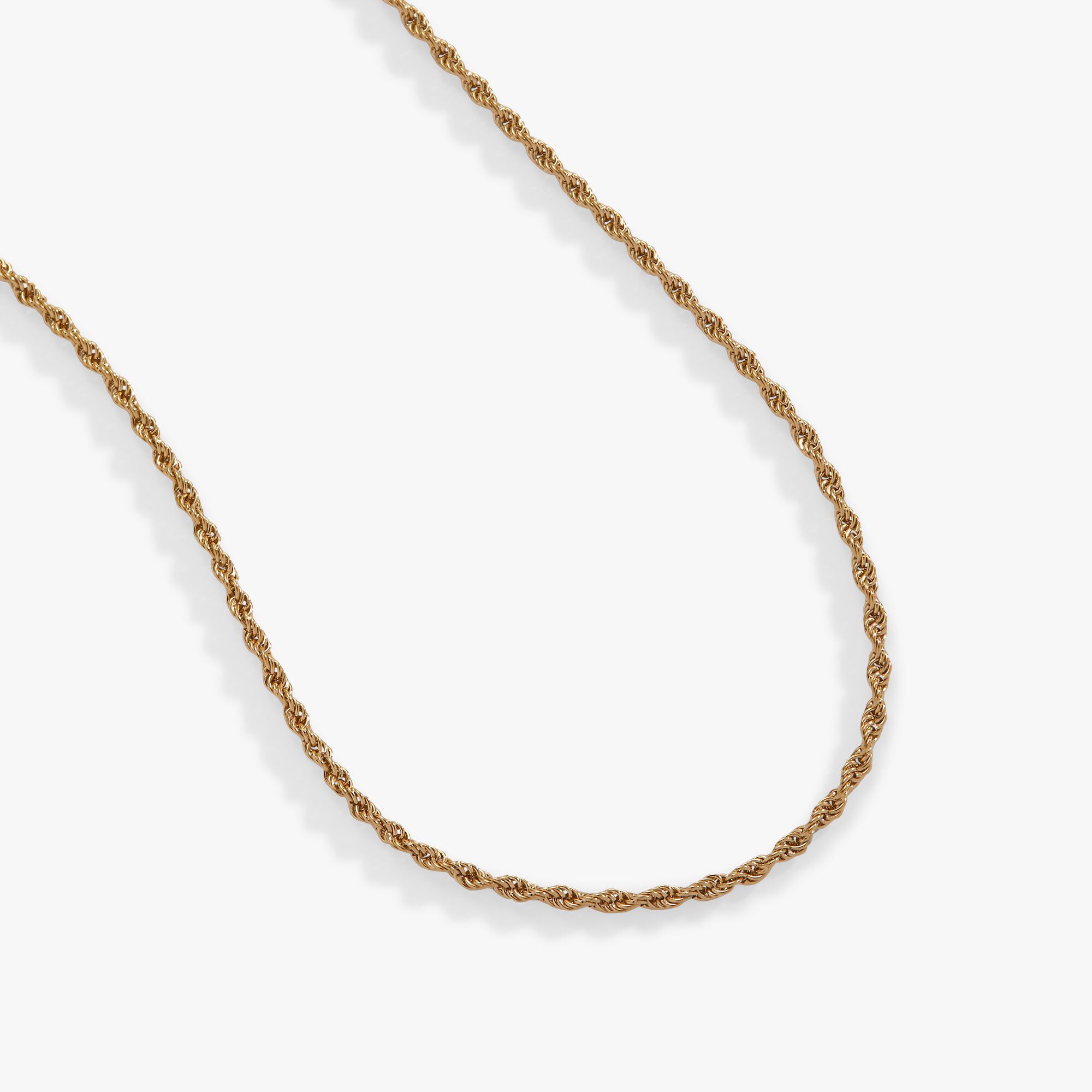 Mini Rope Chain Necklace, Gold / Gold, alternate image number 1