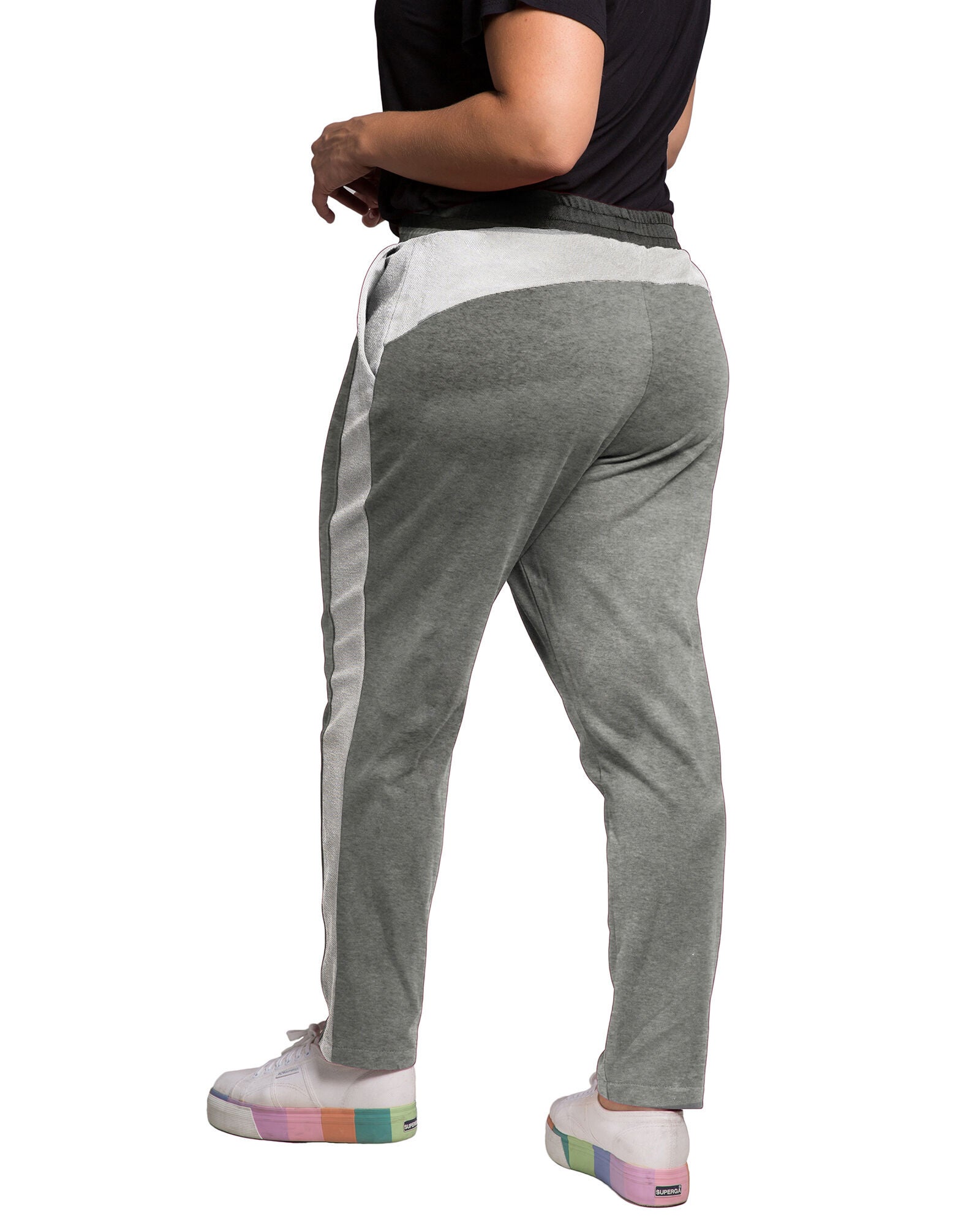 Standards & Practices French Terry Reverse Side Panel Joggers, HEATHERGREY / Light Grey, alternate image number 2